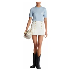 Jupe courte en toile de coton