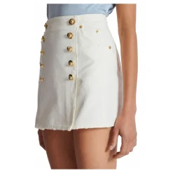 Jupe courte en toile de coton