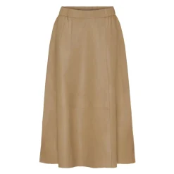 Jupe longue en cuir forme A Latte