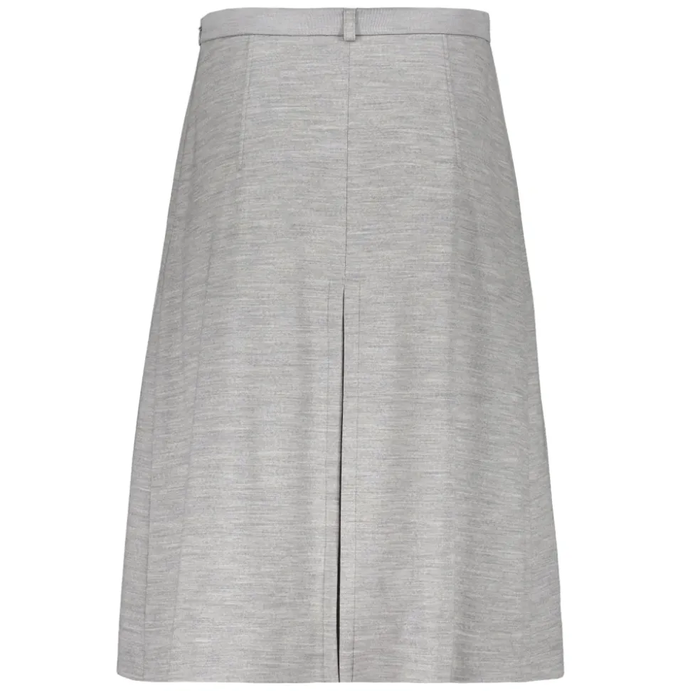 Jupe Midi à Coutures Contrastées