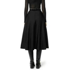 Jupe Midi en Voile avec Ceinture