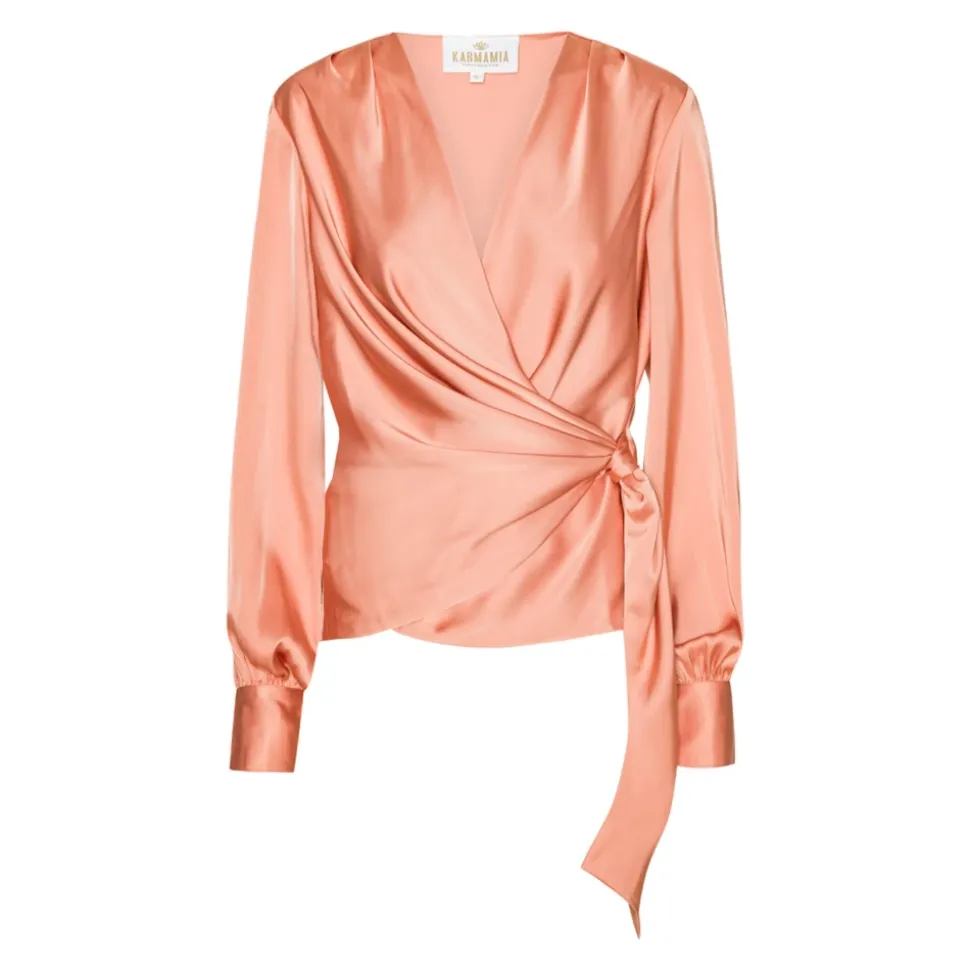 Élégante Blouse Drapée Ines Peach