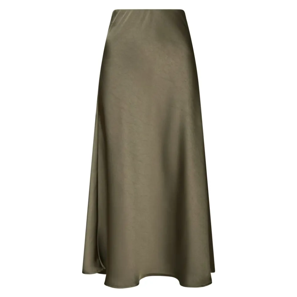 Élégante Jupe en Satin Cold Green