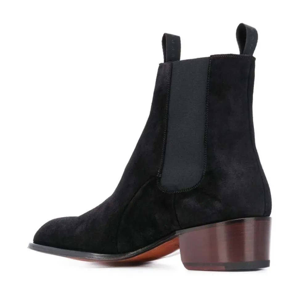 Élégantes Bottines Noires en Cuir