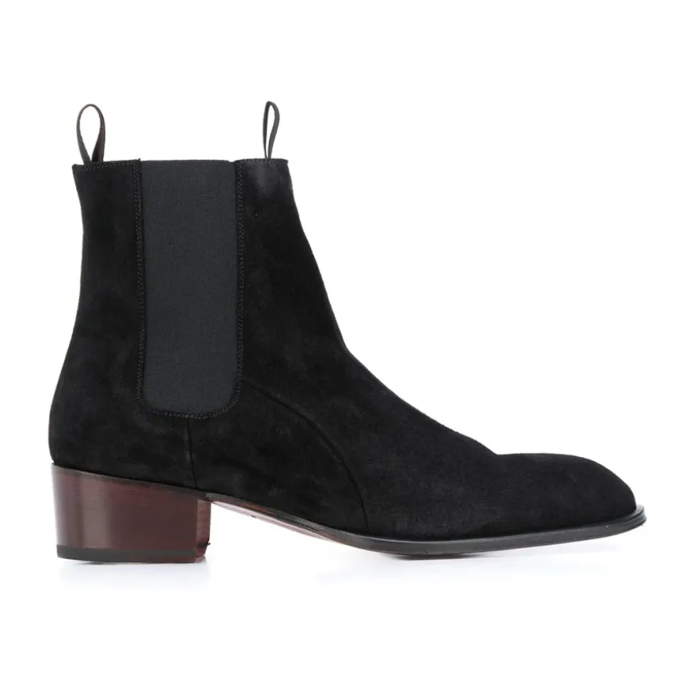 Élégantes Bottines Noires en Cuir