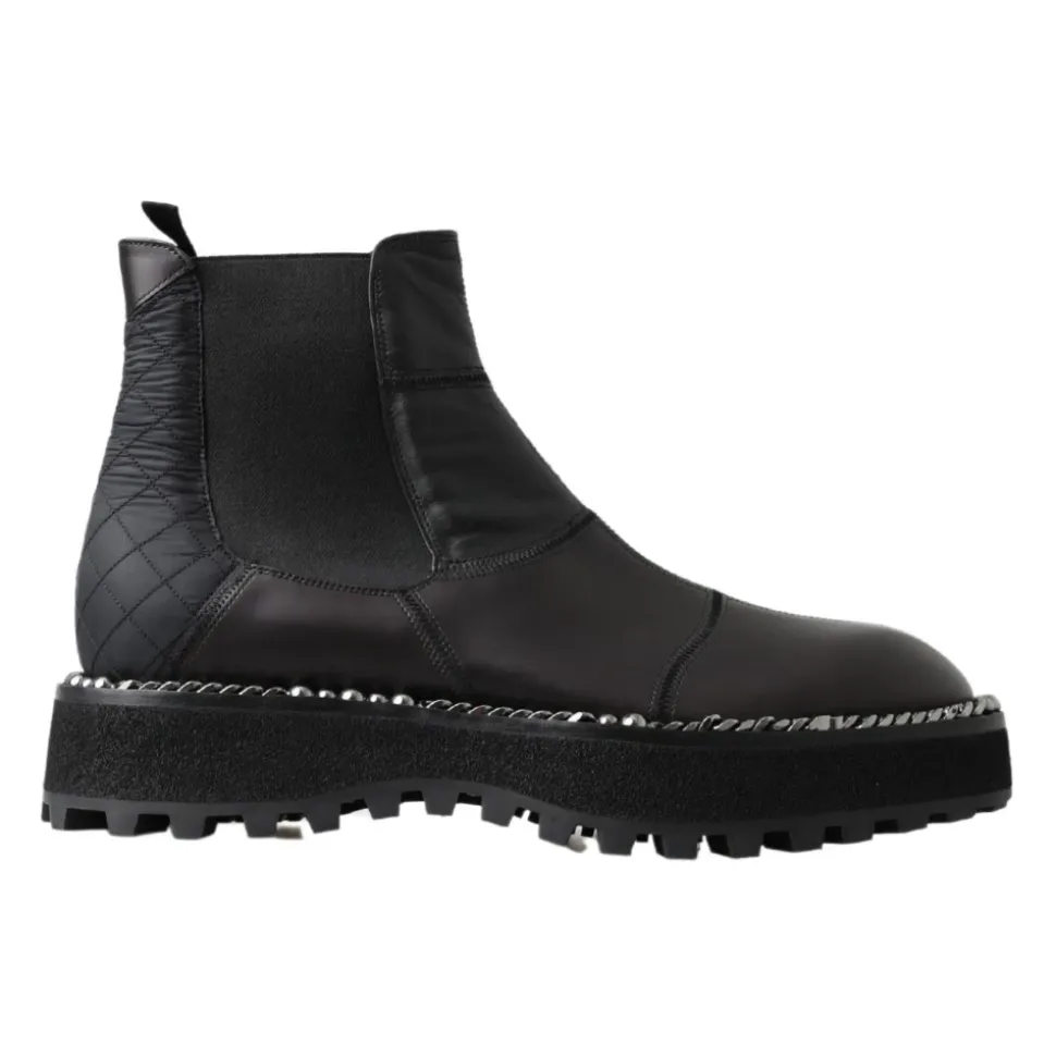 Élégantes Bottines Stretch Cheville Noires
