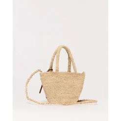 Élégant Sac de Paille avec Détail Palmier