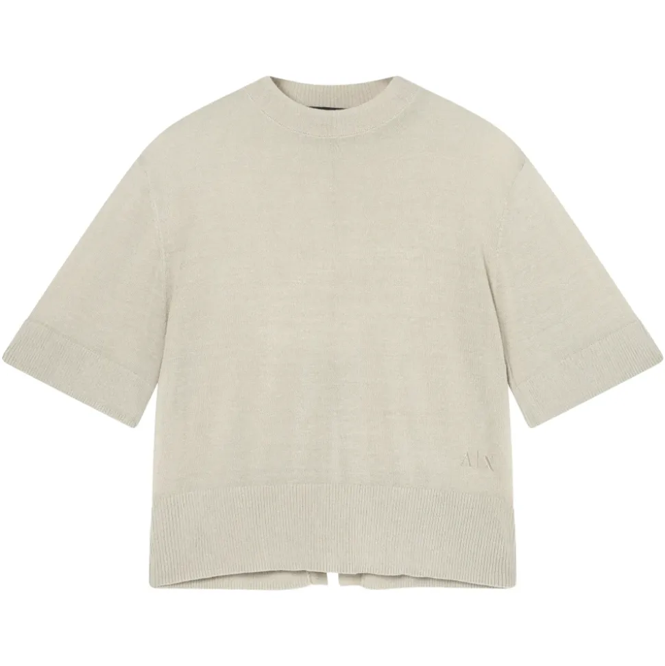 Linen-viscose Mix Cut-out Top