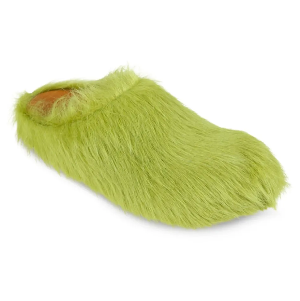 Long Hair Calfskin Fussbett Sabot