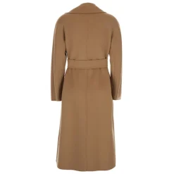 Long Manteau en Laine, Cachemire et Soie