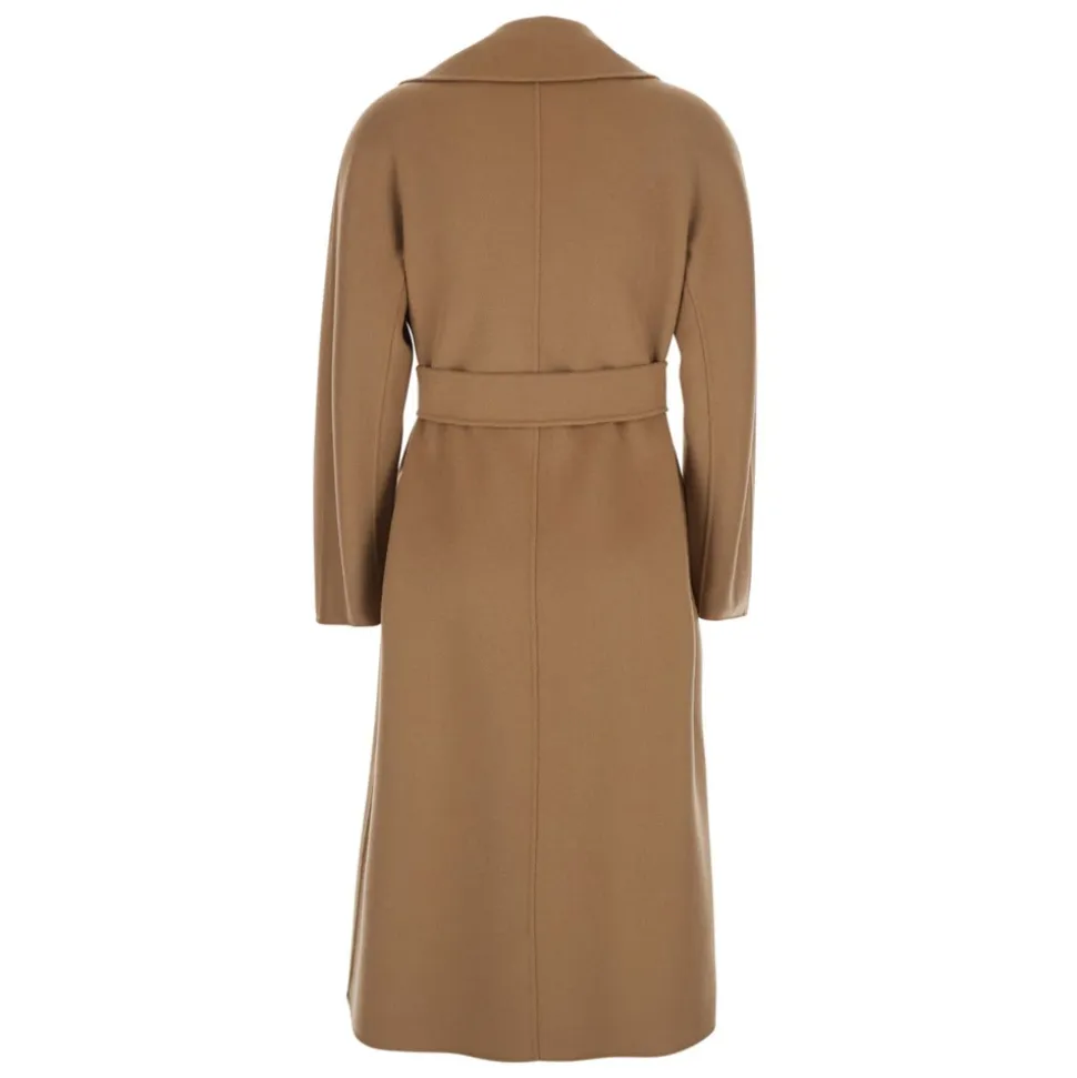 Long Manteau en Laine, Cachemire et Soie