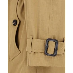 Long Trench-Coat Fitzrovia en Toile avec Doublure