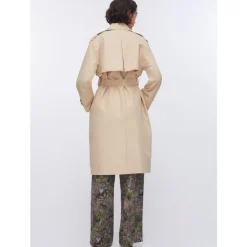 Long Trench Coat with Scarf