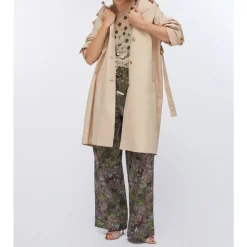 Long Trench Coat with Scarf