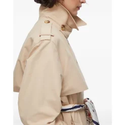 Long trench coat with scarf