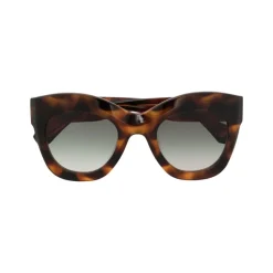 Lunettes de Soleil Marron/Havane avec Accessoires
