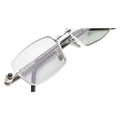 Lunettes de soleil rectangulaires en argent/gris/noir