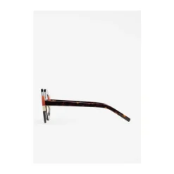 Lunettes de soleil rondes marron foncé havana