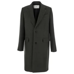 Manteau Anthracite à Boutonnage Simple