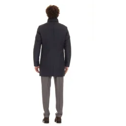 Manteau Bleu Matelassé en Duvet