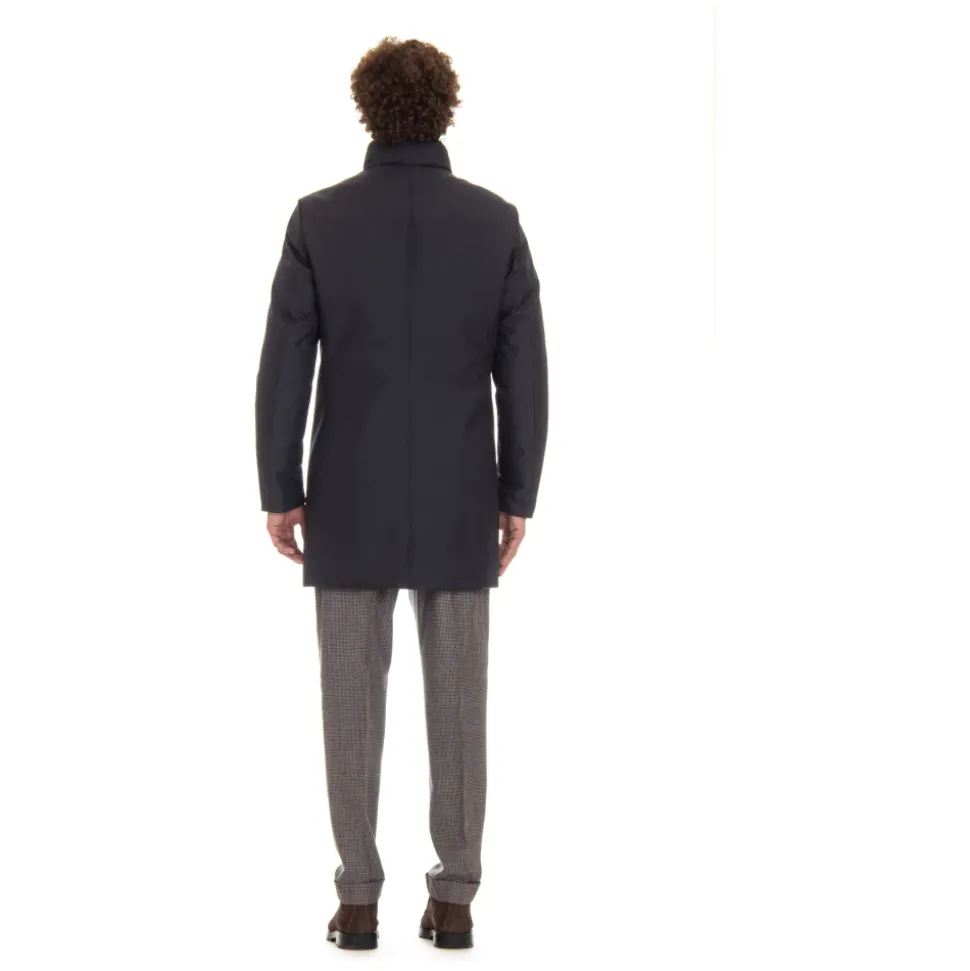 Manteau Bleu Matelassé en Duvet