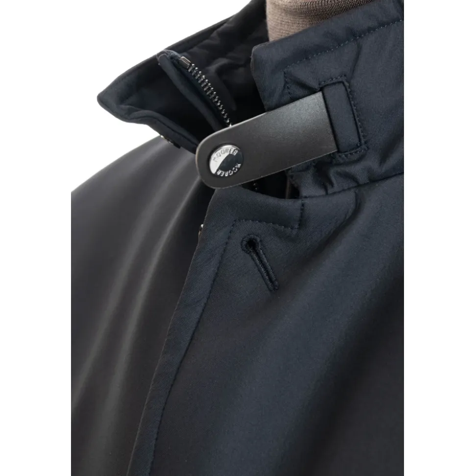 Manteau Bleu Matelassé en Duvet