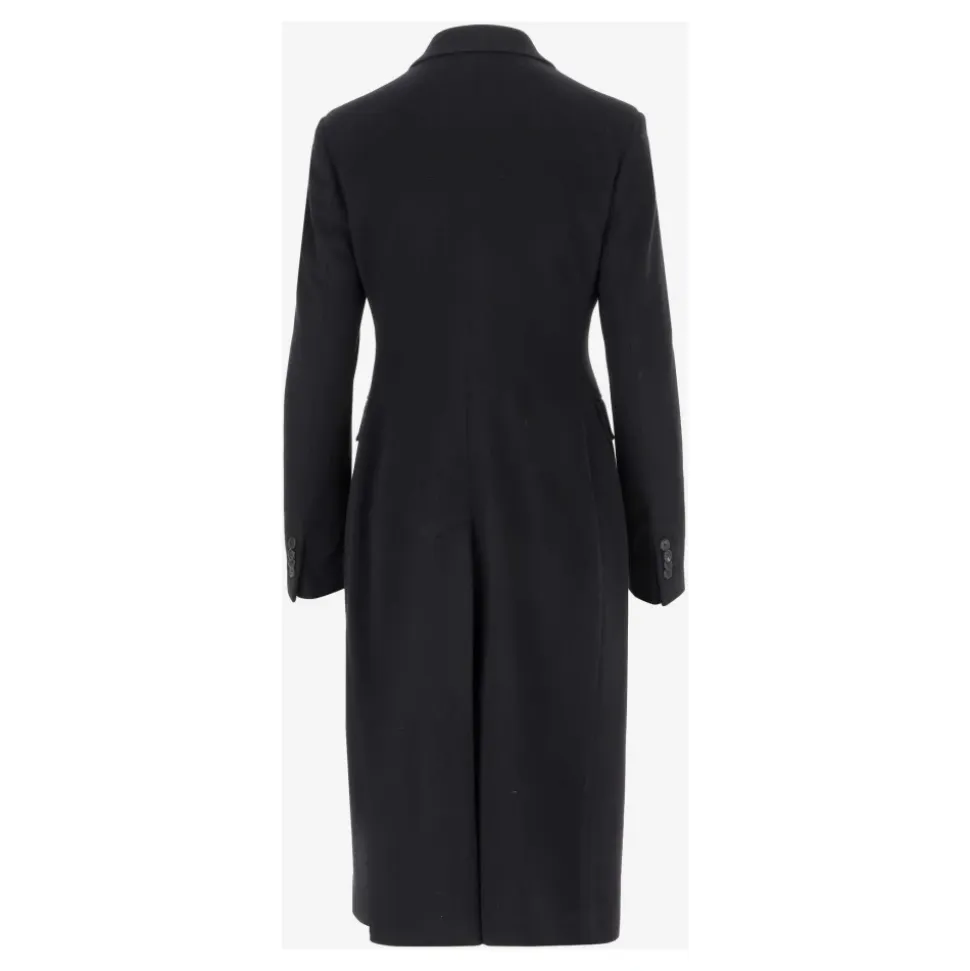 Manteau croisé en laine et cachemire