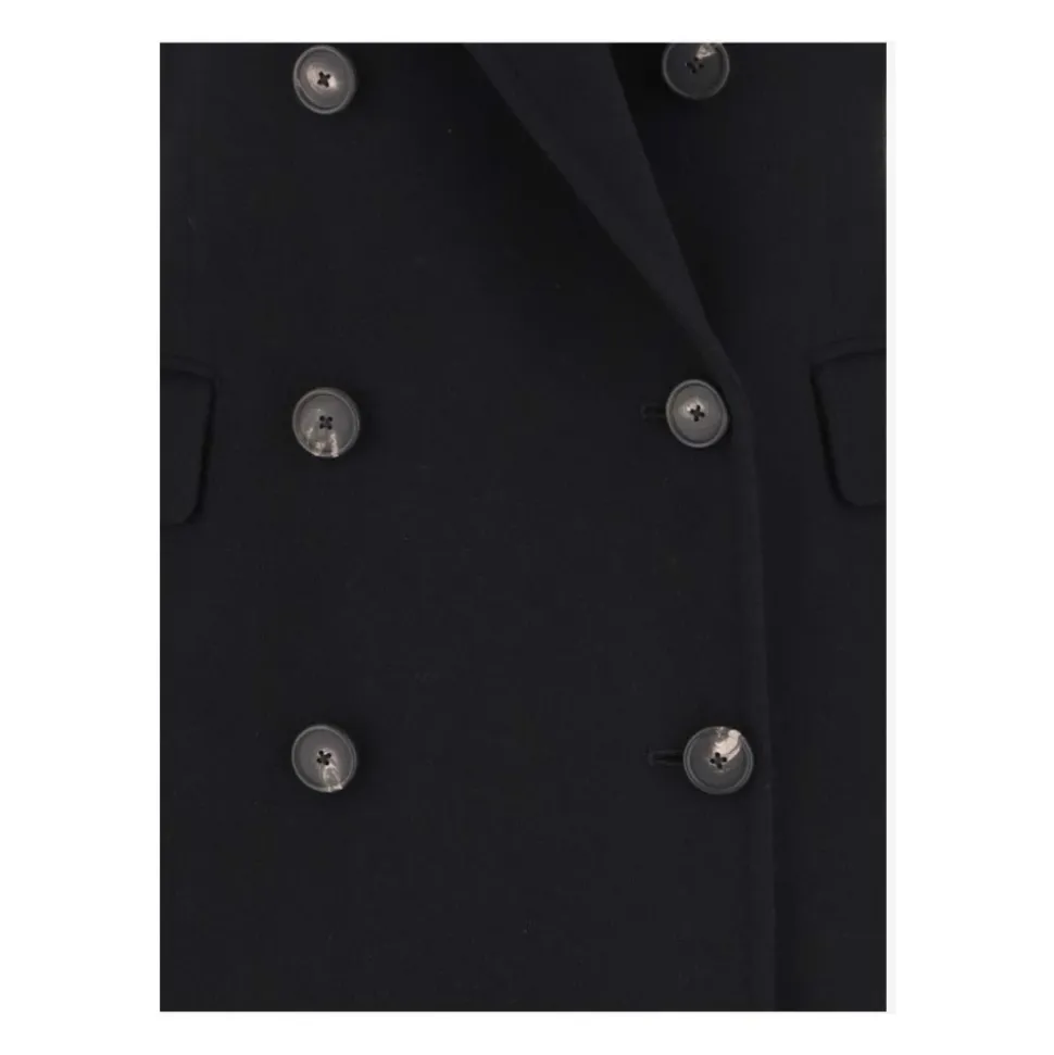 Manteau croisé en laine et cachemire