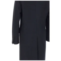 Manteau croisé en laine et cachemire