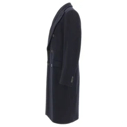 Manteau croisé en laine et cachemire