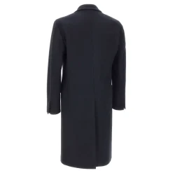 Manteau croisé en laine et cachemire