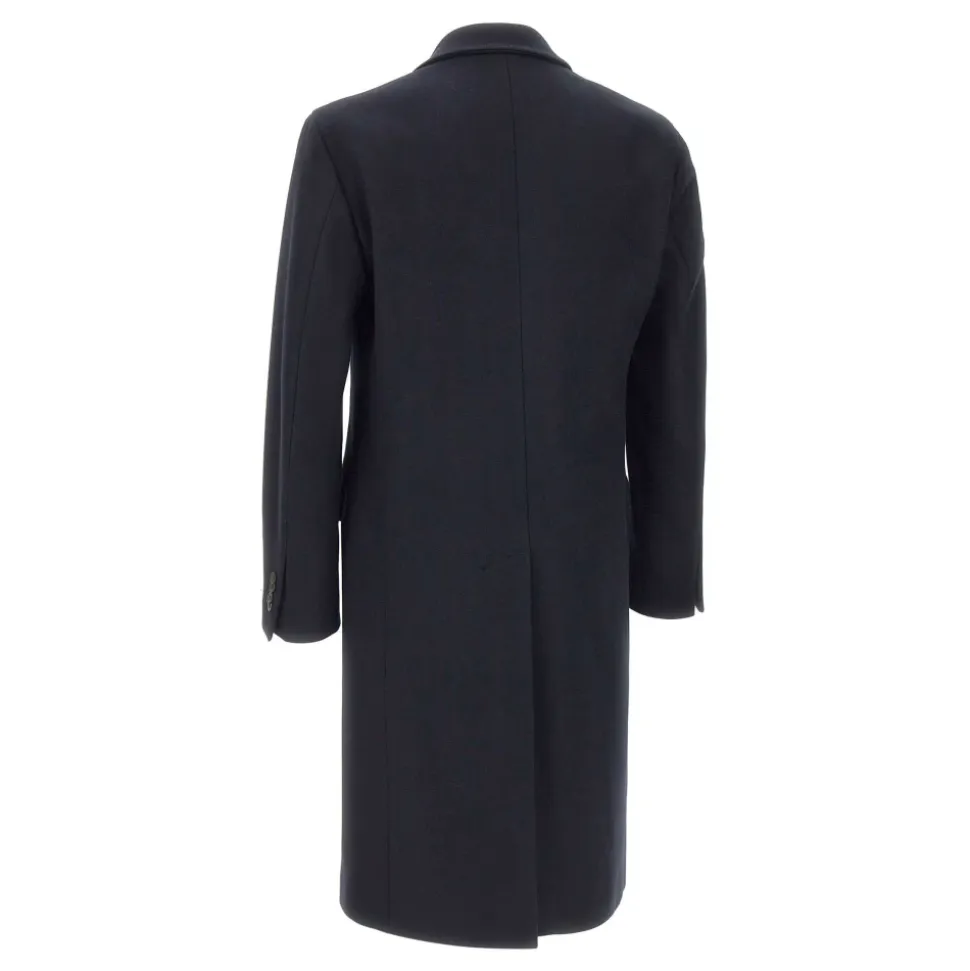 Manteau croisé en laine et cachemire
