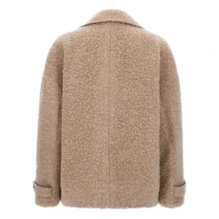 Manteau Effet Vintage en Mélange de Laine