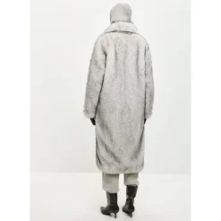 Manteau en fausse fourrure luxueux Natalie - Gris
