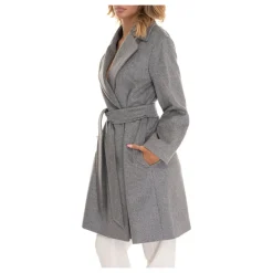 Manteau en laine ceinturé avec poches