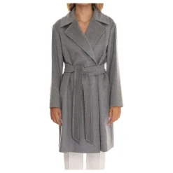 Manteau en laine ceinturé avec poches