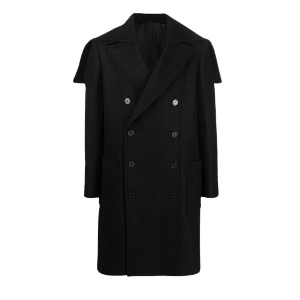 Manteau en laine mélangée à double boutonnage