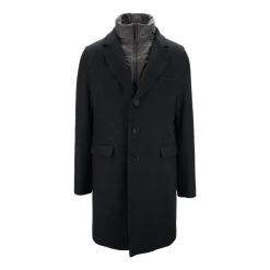 Manteau en Laine Mélangée Zippé