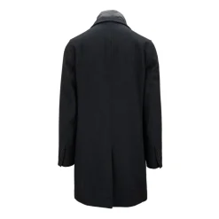 Manteau en Laine Mélangée Zippé