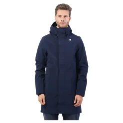 Manteau Long Bleu Imperméable Coupe-vent