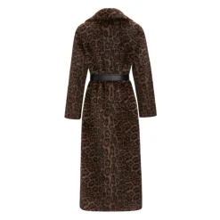 Manteau Long d`Hiver Réversible en Fausse Fourrure