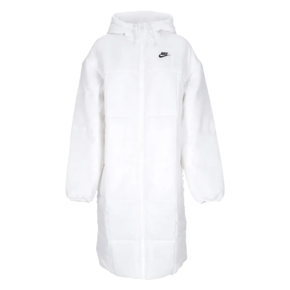 Manteau Long Duvet Parka Classique Blanc/Noir