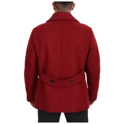 Manteau Rouge Double Boutonnage Luxueux
