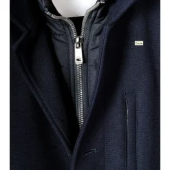 Manteau Trois-Quarts Piqué avec Gilet Détachable