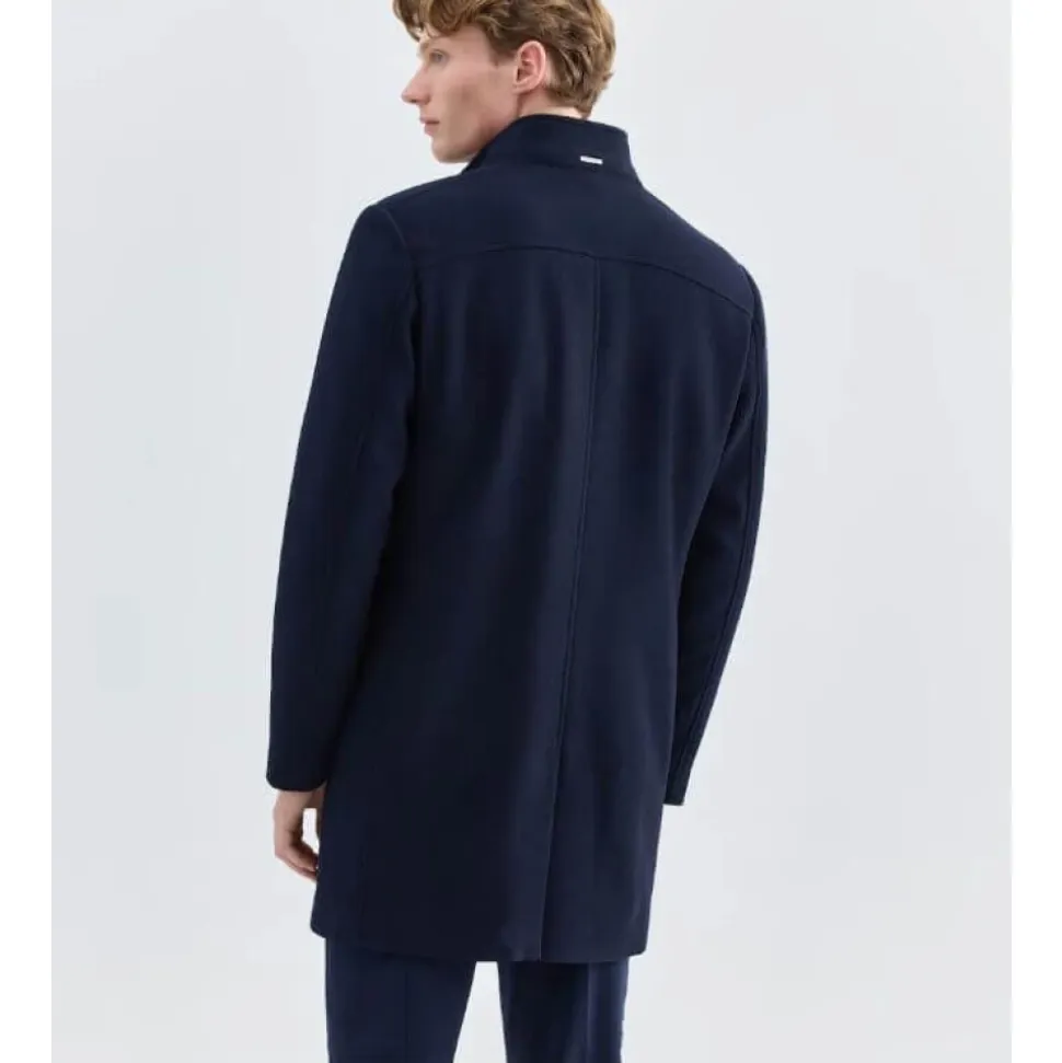 Manteau Trois-Quarts Piqué avec Gilet Détachable