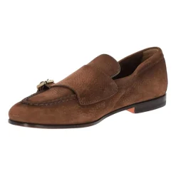 Marron Chaussures plates à double boucle
