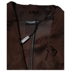 Marron Veste Manteau à Monogramme Logo