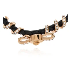 Medusa '95 Crystal Leather Bracelet