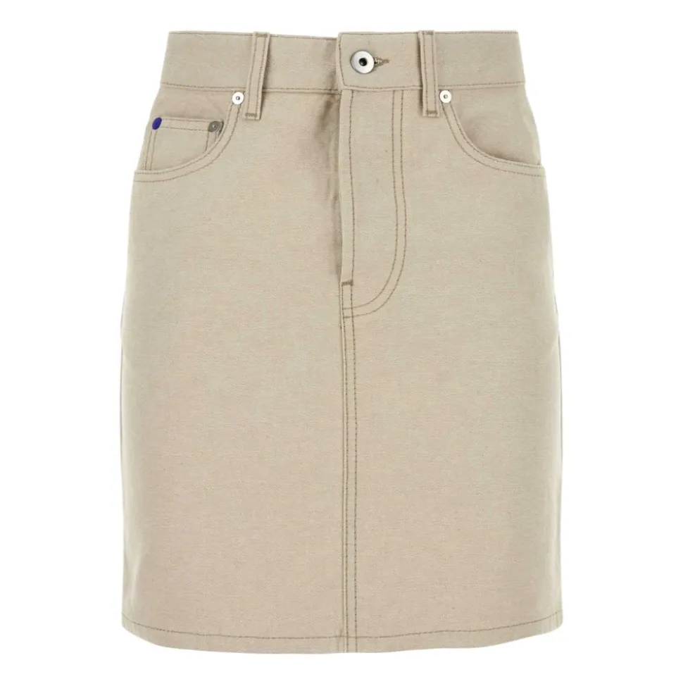 Mini-jupe en denim sable