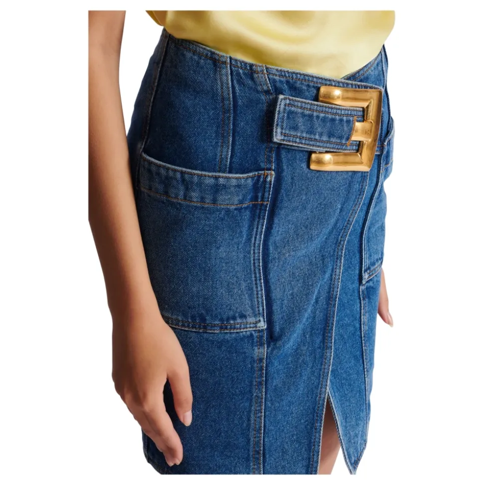 Mini-jupe en jean avec ceinture